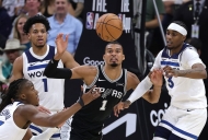 马刺天王山擒狼总分3-2!NBA半决赛战报:文班亚马27+17引六人上双 爱德华兹20分 附比赛录像回放