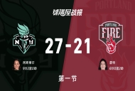 WNBA常规赛:自由人第一节领先火焰6分,阿斯蒂尔得到9分,雷特得到6分