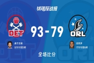 NBA东部第一轮:康宁汉姆32+10+3,活塞以93-79战胜魔术