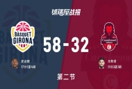 西篮甲常规赛:次节战罢,吉罗纳以58-32领先萨拉戈萨,尼达姆17+1+4