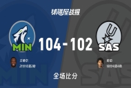 NBA西部半决赛:兰德尔21+10+2,森林狼以104-102战胜马刺