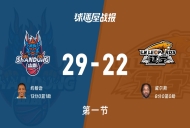 CBA12进8:首节战罢,山东以29-22领先辽宁,约翰逊13+1
