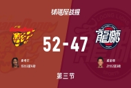 广东vs广州:三节战罢,广东52-47广州,威金顿得到21分