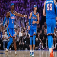 5月21日讯，NBA西部决赛第二场，雷霆主场122-113击败马刺，系列赛大比分扳成1-1。赛后雷霆...