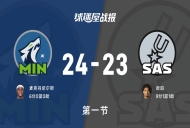 NBA西部半决赛:森林狼首节领先马刺1分,麦克丹尼尔斯得到6分,哈珀得到9分